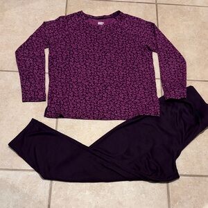 Lands’ End Pajama Sleepwear Set Size S  w/ Long sleeves & Long pants